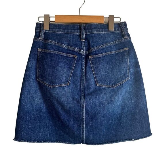 J Crew Frayed Hem Denim Mini Skirt Size 24 - Picture 2 of 5